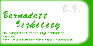 bernadett vizkelety business card